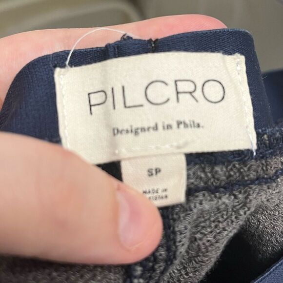 Pilcro Mid-Rise Pull-On Tapered Denim Knit Jeans Dark Wash Wide SZ S Petite - Picture 6 of 6